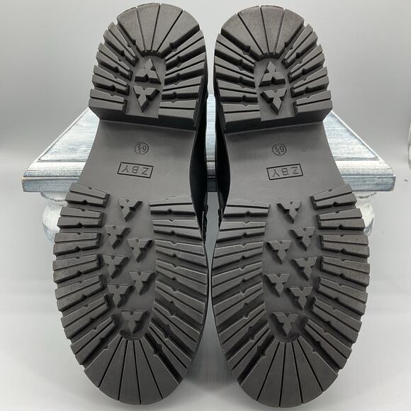 NEW ZBY Women’s Lug Sole Platform Loafers Black Size 6.5 - Picture 8 of 10